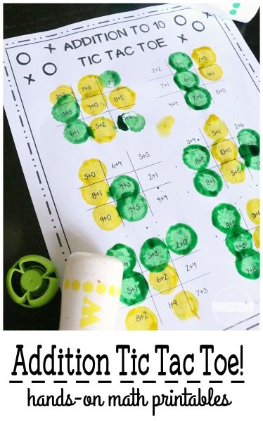 Here is a FREE Addition Tic Tac Toe game printable. This free printable is a great way to reinforce and continue practicing addition skills to 10 Educational Math Games, Printable Math Games, Free Math Games, Kindergarten Math Games, Math Games For Kids, Kindergarten Games, Math Intervention, Fun Math Games, Math Game