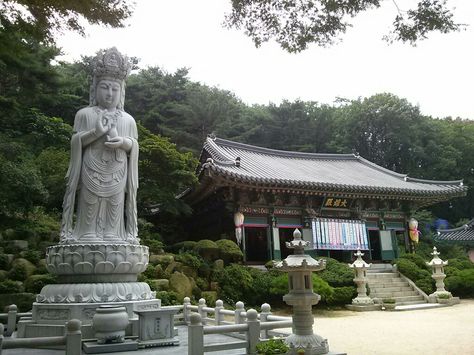 Bongeunsa Temple,South Korea Bongeunsa Temple, Dream Trip, Buddhist Temple, Travel Dreams, South Korea, Buddha Statue, Temple, Statue, Travel