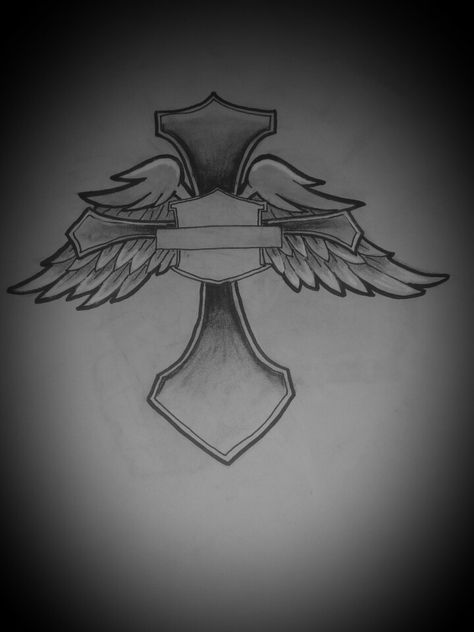 Harley Davidson  cross Harley Davidson Sketch Drawings, Harley Davidson Drawing Pencil, Harley Memorial Tattoo, Harley Davidson Memorial Tattoos, Harley Davidson Art Drawing, Harley Davidson Tattoo Ideas, Memorial Tattoos Mom, Motorcycle Silhouette, Tattoos Mom