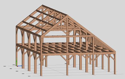 Timber Frame Engineer: Douglas Fir Saltbox Saltbox Roof, Saltbox House Plans, House Plans With Loft, Timber Frame Plans, Timber Frame Cabin, Saltbox House, Timber Frame Joinery, Post And Beam Home, Block House