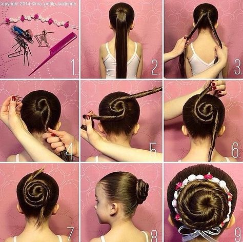 Cute for little girls Ballet Hair Bun, Sanggul Modern, Ballet Hairstyles, Ballet Bun, Competition Hair, Hair Issues, Hair Bun Tutorial, Dance Hairstyles, Messy Bun Hairstyles