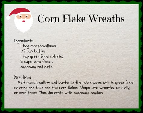 This is another super easy cookie that is oh so pretty on the cookie platter. It's sure to be a family favorite! I know my nieces an... Corn Flake Wreaths, Cornflake Wreaths, Quilt Doodle, Cinnamon Candies, Christmas Wreath Cookies, Marshmallow Cereal, Corn Flake, Wreath Cookies, Cookie Platter