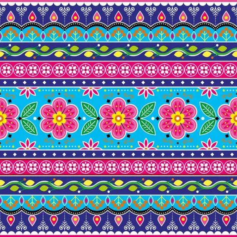 Pakistani truck art floral seamless folk art patte Decorations With Flowers, Pakistani Truck Art, Truck Art Pakistan, Pakistani Truck, Popular Decor, Truck Art, Floral Art, Wallpaper Backgrounds, Png Images