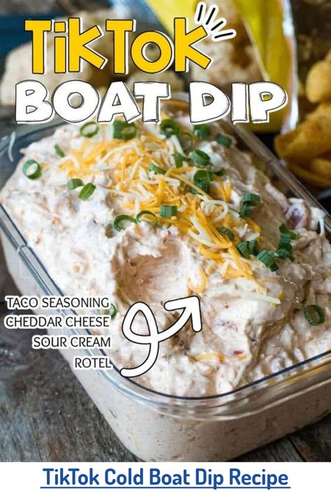 TikTok Cold Boat Dip Recipe - Creamy Ranch Dips to eat with crackers from Party Finger Food Ideas - Budget Friendly Make Ahead Starters, Shareable Snacks, Dips and Platters, Summer Poolside Dips For The Beach Boat Dip Recipe, Boat Dip, Inexpensive Snacks, Cheap Party Food, Blt Bites, Poolside Snacks, Homemade Jerky, Corn Chowder Recipe, Veggie Snacks