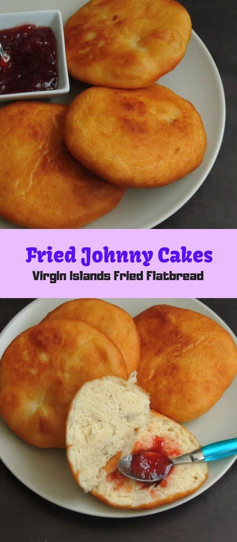 Jamaican Johnny Cakes Recipe, How To Make Johnny Cakes, Johnny Cakes Caribbean, Johnny Cakes Recipe Caribbean, Caribbean Johnny Cake Recipe, Virgin Islands Recipes, Johnny Cake Recipe, Virgin Islands Food, Fried Cake