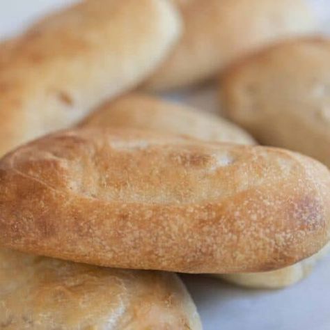 Sourdough Sandwich Rolls - Farmhouse on Boone Sourdough Subway Bread, Sourdough Hoagie Buns, Sourdough Hard Rolls, Sourdough French Rolls, Sourdough Sandwich Buns, Sourdough Hoagie Rolls Recipe, Sourdough Sub Rolls, Sourdough Hoagie Rolls, Sourdough Sandwich Rolls