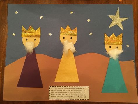 Wise Men Craft Wise Men Sunday School Craft, Wise Men Craft For Kids Sunday School, Wise Men Activities For Kids, Three Wise Men Drawing, 3 Wisemen Craft, Three Wise Men Craft Preschool, The Three Wise Men Craft, 3 Wise Men Craft Preschool, Wisemen Craft For Kids