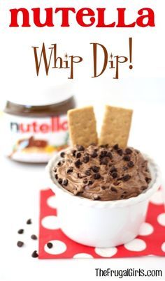 Nutella Dip Recipes, Whipped Nutella, Recipes Nutella, Nutella Dip, Cookie Dip, Easy Desert, Nutella Cream, Healthy Nutella, Frugal Girls