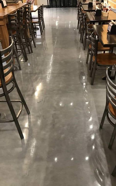 polished concrete commercial restaurant advance industrial coatings Commercial Concrete Floors, Concrete Floors In Restaurants, Concrete Floors Restaurant, Restaurant Concrete Floor, Epoxy Restaurant Floor, Polished Concrete Floor Restaurant, Restaurant Floor Design, Polished Concrete Floor, Restaurant Remodel