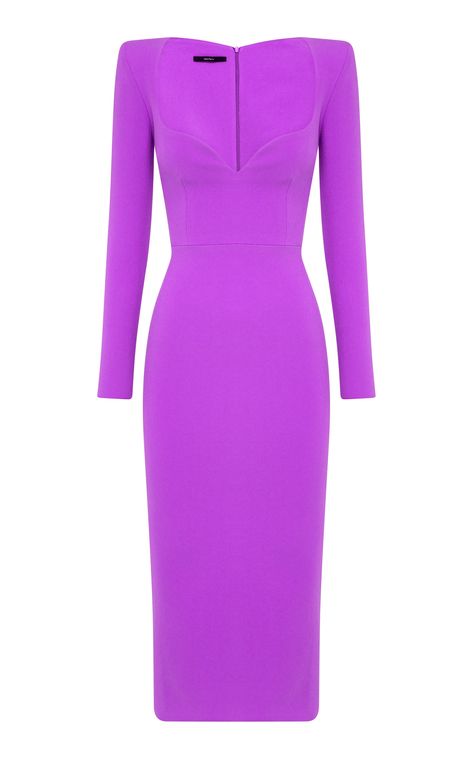 Pencil Dresses, Crepe Midi Dress, Purple Midi Dress, Alex Perry, Sweetheart Dress, Dresses 2024, Dress Purple, Pencil Dress, Moda Operandi