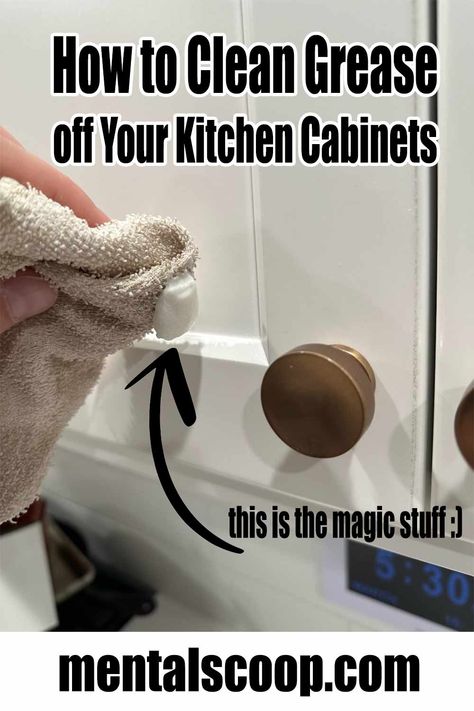 Homemade Cabinets, Cabinet Cleaner, Off White Kitchen Cabinets, Cleaning Grease, Off White Cabinets, Grease Cleaner, Off White Kitchens, Clean Kitchen Cabinets, Natural Disinfectant