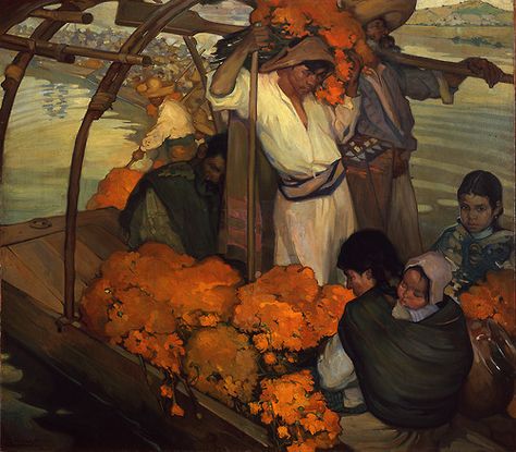 “La Ofrenda” - Saturnino Herrán (1913)  About to make a Brangwyn post, and that reminded me of this piece by Herrán, a Mexican artist from the same period.  Like other contemporaries Mead Schaeffer and Dean Cornwell, these two used a thick, wet stroke and vivid colors to create a dazzling, illustrative effect.GREAT BLOG Mexican Wall Art, Google Art Project, Philadelphia Museum Of Art, Diego Rivera, Mexican Artists, Art Brut, Mexican Art, Art Google, Vintage Wall Art