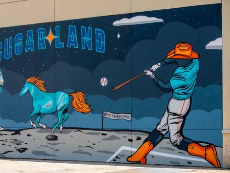 Cowboy Mural, Houston Murals, Baseball Banner, Cowboy Gear, Space Cowboys, Cowboy Up, Hip Hop Culture, Houston Astros, Houston