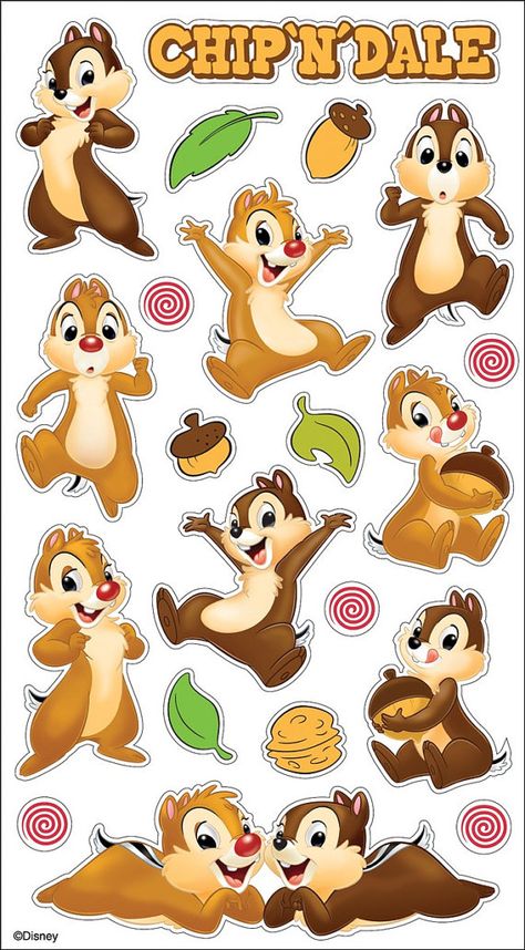 More C  D Disney Chip, Chip N Dale, Disney Sticker, Chip And Dale, Disney Ariel, Disney Scrapbook, Mickey Mouse And Friends, Mickey And Friends, Chipmunks