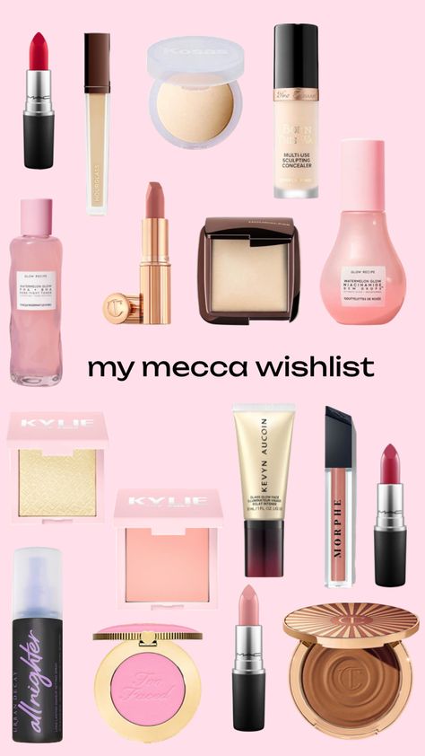 my mecca wishlist 💖 Mecca Wishlist, Fancy Makeup, Mecca, Create Collage, Makeup Skin Care, Skin Makeup, Skin Care, Skin, Makeup