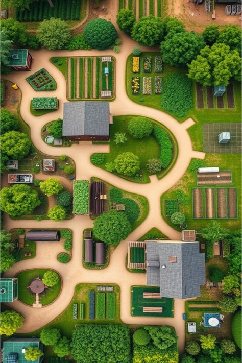 Half Acre Homestead Layout Plans Land Development Ideas, Acre Homestead Layout, Horse Farm Layout, Homestead Garden Layout, Homestead Layout, Land Development, Orchard Garden, Garden Sanctuary, Acre Homestead