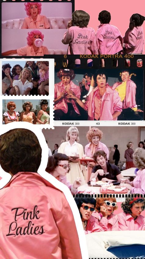 Pink Ladies Aesthetic, Grease Film, Grease Aesthetic, Ladies Aesthetic, Best Chick Flicks, Pink Ladies Grease, Grease 1978, Grease Movie, Nail Salon Interior