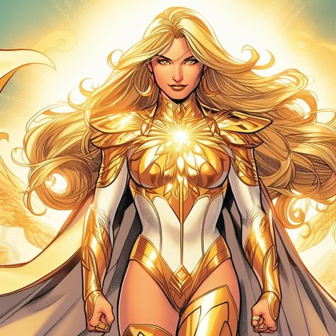 Blonde Wonder Woman, Female Superhero Oc, Blonde Superhero, Female Comic Characters, Female Books, Female Superhero, Emma Frost, Female Hero, Superhero Characters