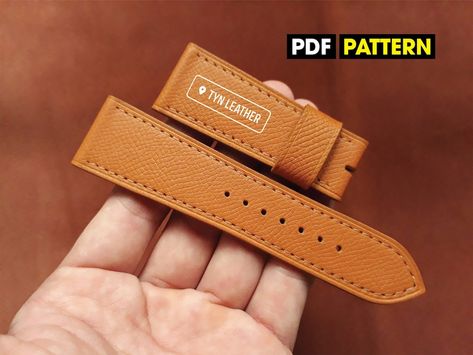 Leather Watch Strap Pattern, Watch Strap Pattern, Long Wallet Pattern, Leather Patterns, Leather Wallet Pattern, Leather Craft Patterns, Biker Wallet, Leather Card Wallet, Wallet Pattern