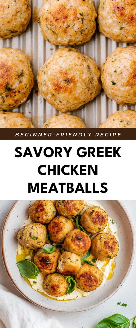 Image for Savory Greek Chicken Meatballs Gall Bladder Diet Recipes Dinner, Low Calorie Chicken Meatballs, Gallbladder Friendly Meals, Low Fat Meals For Gallbladder, No Gallbladder Recipes, Gallbladder Diet Recipes, Best Greek Chicken, Greek Chicken Meatballs, Meatballs Healthy