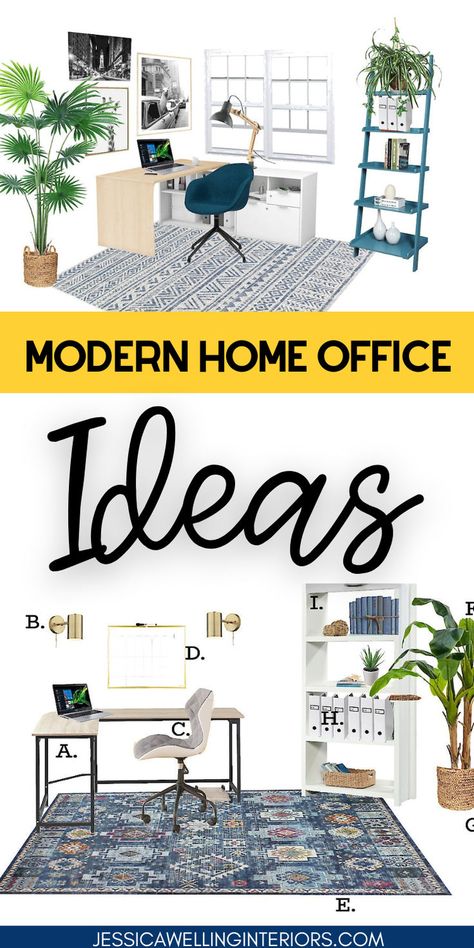 Are you ready for a new home office? Or maybe just a refresh? What if you could have your workspace designed by a professional, and all you had to do was order a few things online and set it all up? Modern Home Office Ideas, Ikea Home Office, Modern Home Offices, Ikea Desk, Home Office Ideas, Workspace Design, Home Offices, Modern Home Office, Diy Desk