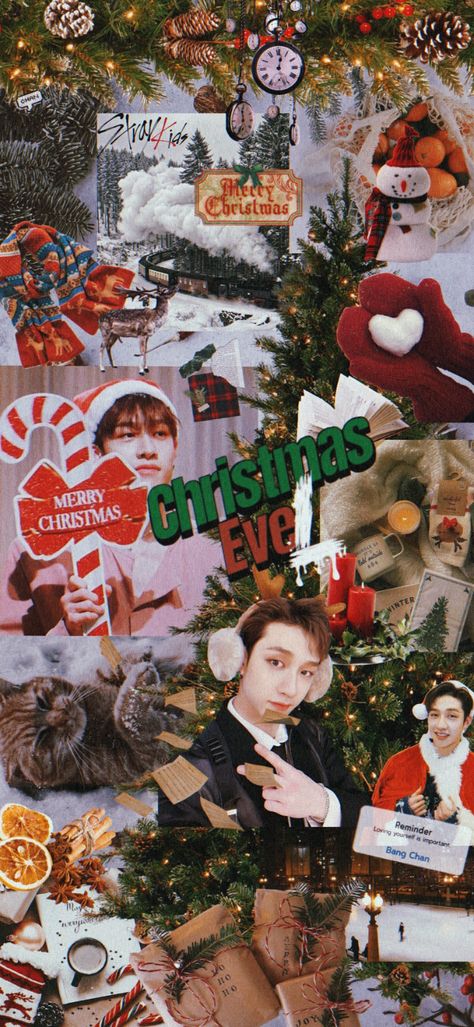 Skz Christmas Eve Wallpaper, Bang Chan Christmas Wallpaper, Bangchan Christmas Pfp, Stray Kids Wallpaper Christmas, Christmas Kpop Wallpaper, Bang Chan Christmas, Straykids Christmas Wallpaper, Bangchan Christmas, Stray Kids Christmas Wallpaper