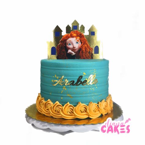 Brave party Merida Brave Cake, Brave Birthday Cakes, Merida Cake, Brave Cake, Brave Cakes, Brave Birthday Party, Brave Party, Braves Party, Princess Merida