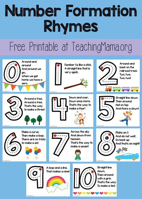 Active Preschool Homeschool Ideas, Number Formation Rhymes, Tk Ideas, Prek Homeschool, Learning Journal, Teaching Mama, Number Formation, Teaching Numbers, Prek Math