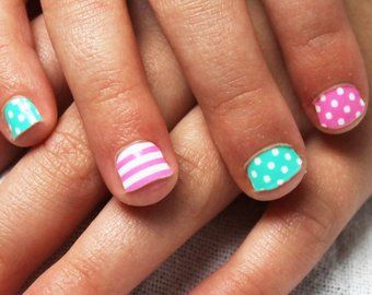 Kids nail stickers | Etsy CA Nail Designs Animals, Small Nail Beds, Kids Manicure, Wedding Nail Polish, Kids Nails, Kids Nail Designs, Nail Art For Kids, Nail Beds, Idle Hands