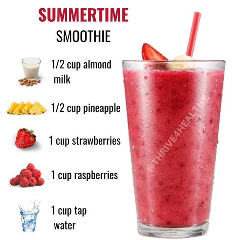 Fun Drink Recipe, Resep Smoothie, Kreative Snacks, Fruit Smoothie Recipes Healthy, Easy Healthy Smoothies, Smoothie Recipes Healthy Breakfast, Smoothie Drink Recipes, Refreshing Drinks Recipes, Yummy Smoothie Recipes