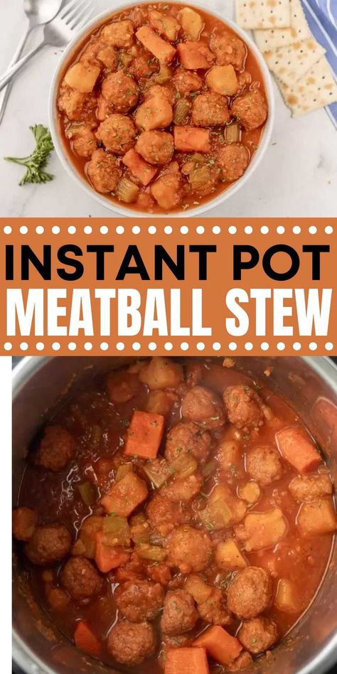 Instant pot meatball stew recipe - Ready in Under 10 Minutes Stew Instant Pot Recipes, 5 Ingredient Chili, Easy Instant Pot Soup, Meatball Stew Recipe, Spicy Gumbo, Crockpot Express Recipes, Meatball Dinner Recipes, Instant Pot Soup Recipe, Instant Pot Meatballs