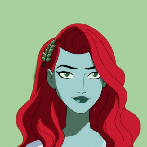 Poison Ivy Cartoon Profile Pic, Hear Me Out Characters Women, Poison Ivy Aesthetic Cartoon, Poison Ivy Pfp, Poison Ivy Icons, Poison Ivy Cartoon, Poison Ivy Character, Uma Thurman Poison Ivy, Dc Poison Ivy