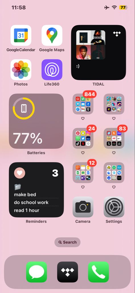 Iphone Xr Front Screen, Organize Phone, Organize Phone Apps, Iphone Layouts, Homescreen Idea, Pretty Wallpaper Ipad, Phone Layouts, Ios Ideas, Iphone Life Hacks