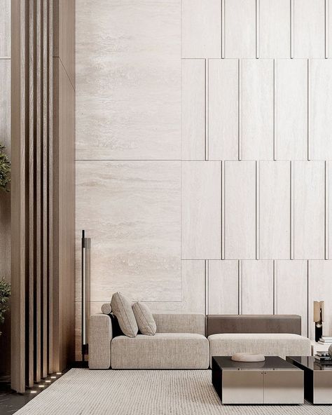 Wall Cladding Interior, Wall Cladding Designs, Lobby Interior Design, Cladding Design, Wall Panel Design, Lobby Interior, Lobby Design, Creative Spaces, Wall Cladding