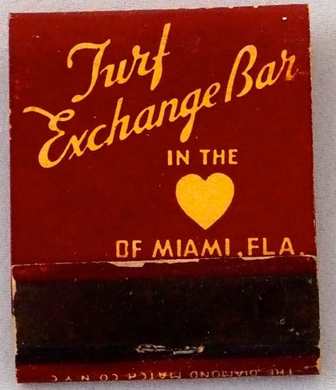 Cocktail Lounge, Safety Matches, Light My Fire, Los Angeles Style, Miami Fl, Vintage Love, Bottle Cap, Vintage Illustration, Night Club