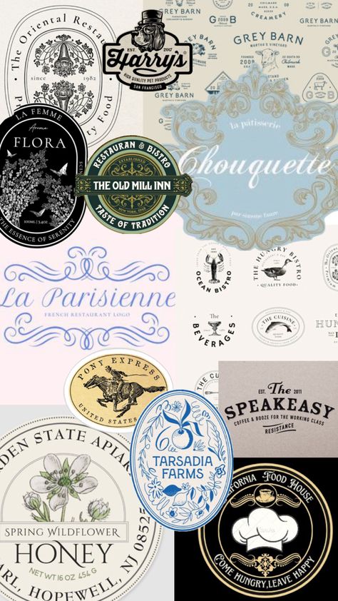 2025 Skincare, 1920s Packaging, Eclectic French Country, European Cafe, Coffee Label, Cafe Branding, Hand Drawn Lettering, Coffee Branding, Branding Ideas