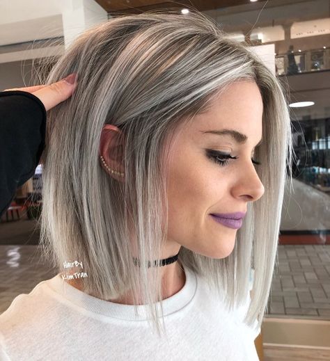 Blonde Highlights Bob Haircut, Blonde Highlights Bob, Wavy Bob Hairstyles, Choppy Bob Hairstyles, Curly Bob Hairstyles, Blonde Bobs, Short Bob Hairstyles, Grey Hair, Hair Cut