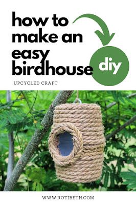 How to make DIY birdhouse recycled repurposed with plastic butter containers. This adorable beehive birdhouse craft is a great birdhouse ideas for kids. Instead of recycling, reuse plastic contaners to make upcycled birdhouses. Old plastic containers are repurposed for homemade birdhouses to make DIY kids crafts or a fun craft for adults. Also includes information for where to hang a birdhouse to attract birds to watch. Birdhouse Diy Ideas, How To Make A Birdhouse, Easy Diy Birdhouse, Diy Bird Houses Ideas How To Make, Diy Birdhouse Easy, Upcycled Birdhouses, Beehive Birdhouse, Bird House Diy, Diy Bird House