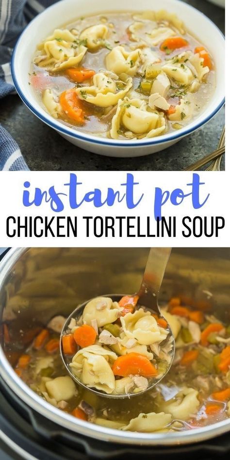 Instant Pot Chicken Tortellini, Creamy Tortellini, Soup Creamy, Chicken Tortellini Soup, Chicken Tortellini, Tortellini Recipes, Fall Soup, Perfect Chicken, Instant Pot Soup