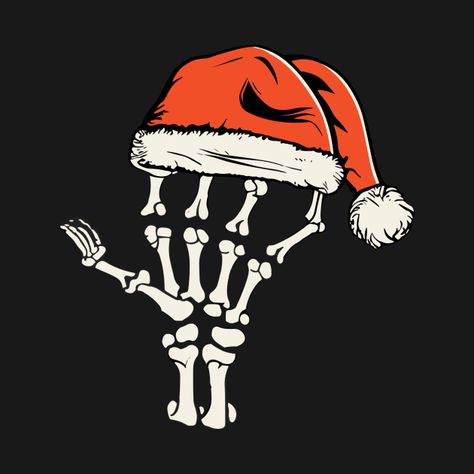 Check out this awesome 'Skeleton+Santa+Hat+Rock+And+Roll+Hand' design on @TeePublic! Easter Tee Shirt, Archery Mom, Skeleton Santa, Hawaiian Flag, Santa Claus Pillow, Griswold Family Christmas, I Love You Signs, Ugly Xmas Sweater, Easter Tees