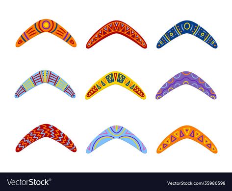 Australian Boomerangs, Boomerang Design, Aboriginal Boomerangs, Small World, Flat Design, Icon Set, Design Style, Png Images, Adobe Illustrator