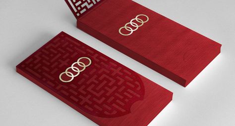 Audi • Chinese New Year Red Packets on Behance Red Packet Design Creative, Chinese Red Envelope Aesthetic, Chinese Red Envelope Design, Chinese New Year Red Envelopes, Chinese New Year Red Packet, Chinese New Year Red Packet Design, Lucky Money, Red Pocket, Red Packet