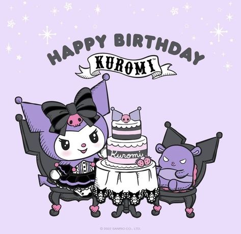 happy birthday kuromi! Kuromi Happy Birthday, Happy Birthday Kuromi, Birthday Kuromi, Happy Birthday Drawings, Happy Birthday Card Design, Whatsapp Wallpaper Cute, Cute Happy Birthday, Charmmy Kitty, Birthday Cake Topper Printable