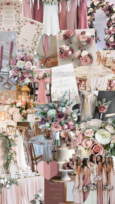 Muave Aesthetic Wedding, Aesthetic Wedding, Dusty Pink, Wedding Ideas, Pink, Quick Saves