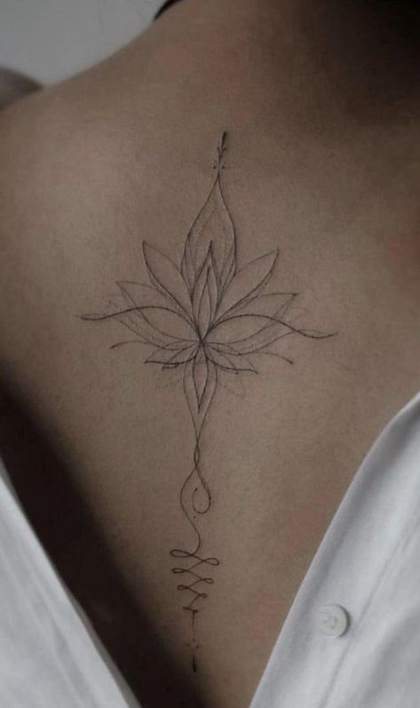 Sternum Tattoo Design, Neck Tattoos Women, Spine Tattoos For Women, Tattoos Geometric, Sternum Tattoo, Spine Tattoo, Back Tattoo Women, Girly Tattoos, Subtle Tattoos