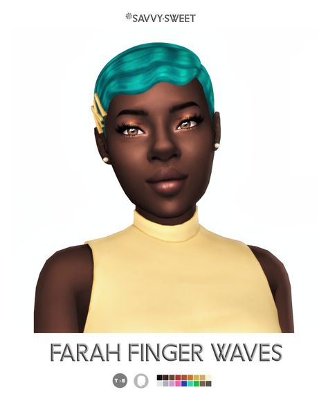 Sims 4 Fingerwaves Cc, Sims 4 Cc Finger Waves, Sims 4 Fingerwaves, Sims 4 Finger Waves, Wet Hair Curls, Female Sims, Finger Waves, Sims 4 Cc, Wet Hair