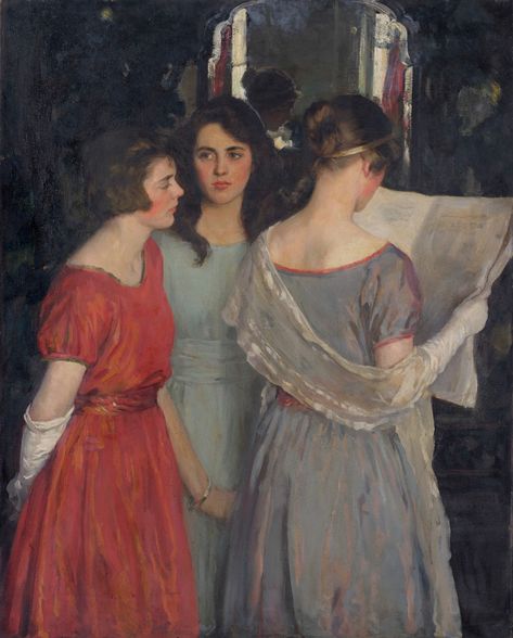 https://flic.kr/p/2i7eXtG | Unknown Artist - Three Girls in an Interior | [Royal Academy of Arts, London - Oil on canvas, 127.3 x 103 cm] Girls Reading, Istoria Artei, Three Girls, Three Women, Reading Art, Three Graces, Royal Academy Of Arts, Painting Medium, Woman Reading