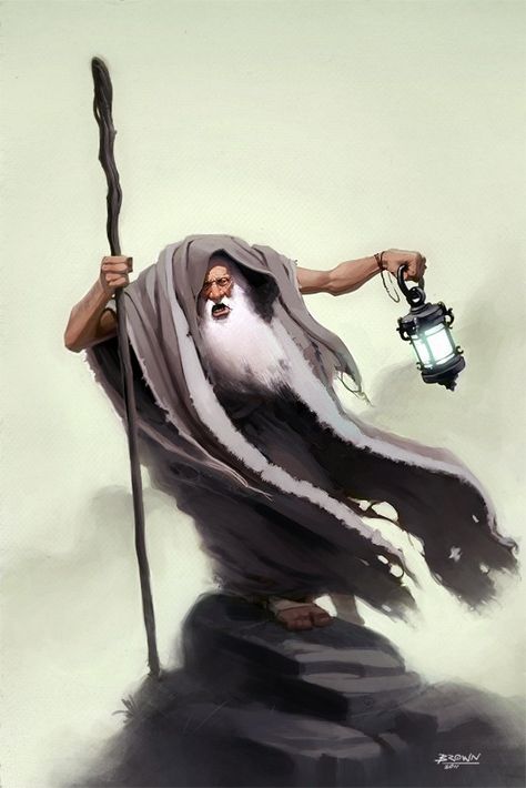 The Hermit by Browning (Would you put down that crystal ball and help an old man, Sally!?) Tarot Card Illustration, The Hermit Tarot Card, Hermit Tarot Card, Illustration Challenge, Hermit Tarot, The Hermit Tarot, The Hermit, Tarot Art, Fantasy Rpg