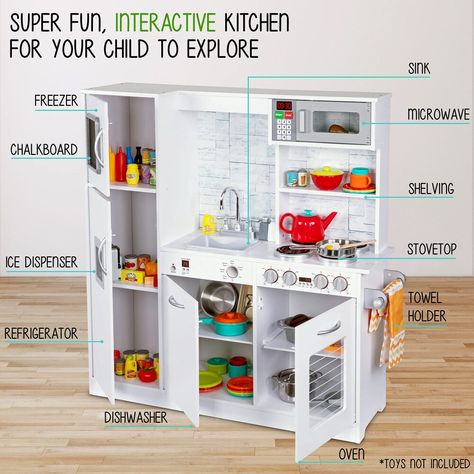 Kids play kitchen organization