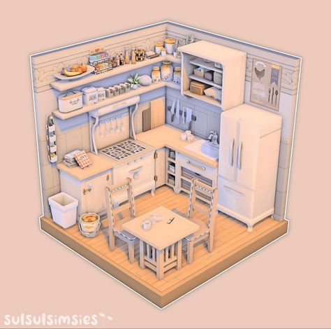 Sims 4 Kitchen Base Game, Sims Layout, Sims 4 Loft, Snowy Escape, Sims 4 Houses Layout, Sims Freeplay Houses, Sims 4 Kitchen, Muebles Sims 4 Cc, Sims Free Play